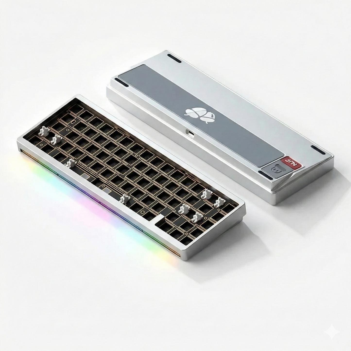 NUT65 Silver Custom Keyboard Kit