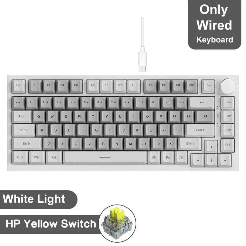 AJAZZ AK820 Weiß Grau Gelber Switch