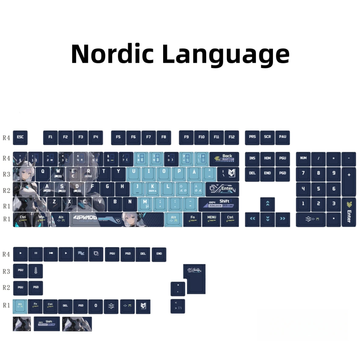 Keycaps AZERTY Cartoon Anime