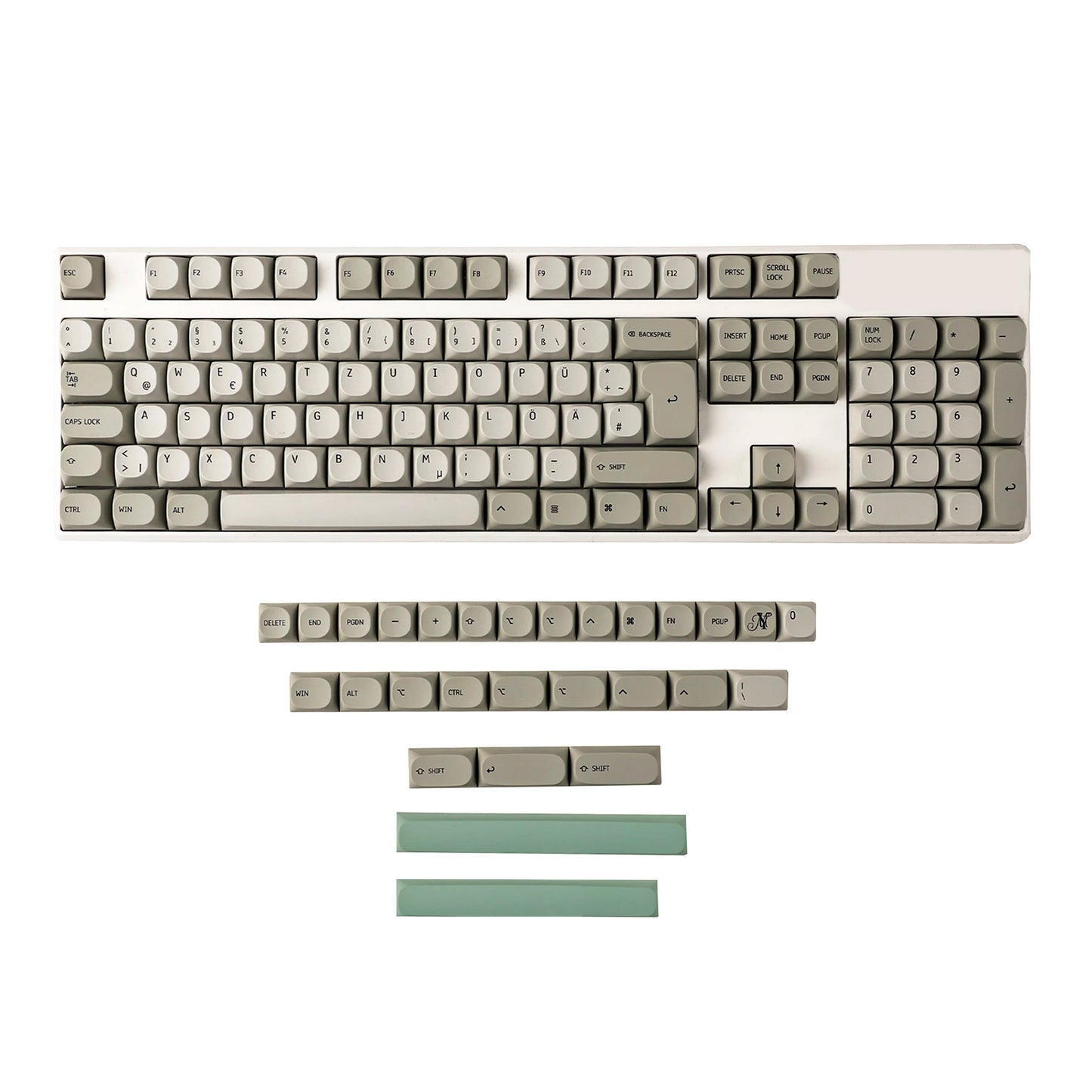 Keycaps AZERTY Vintage gris