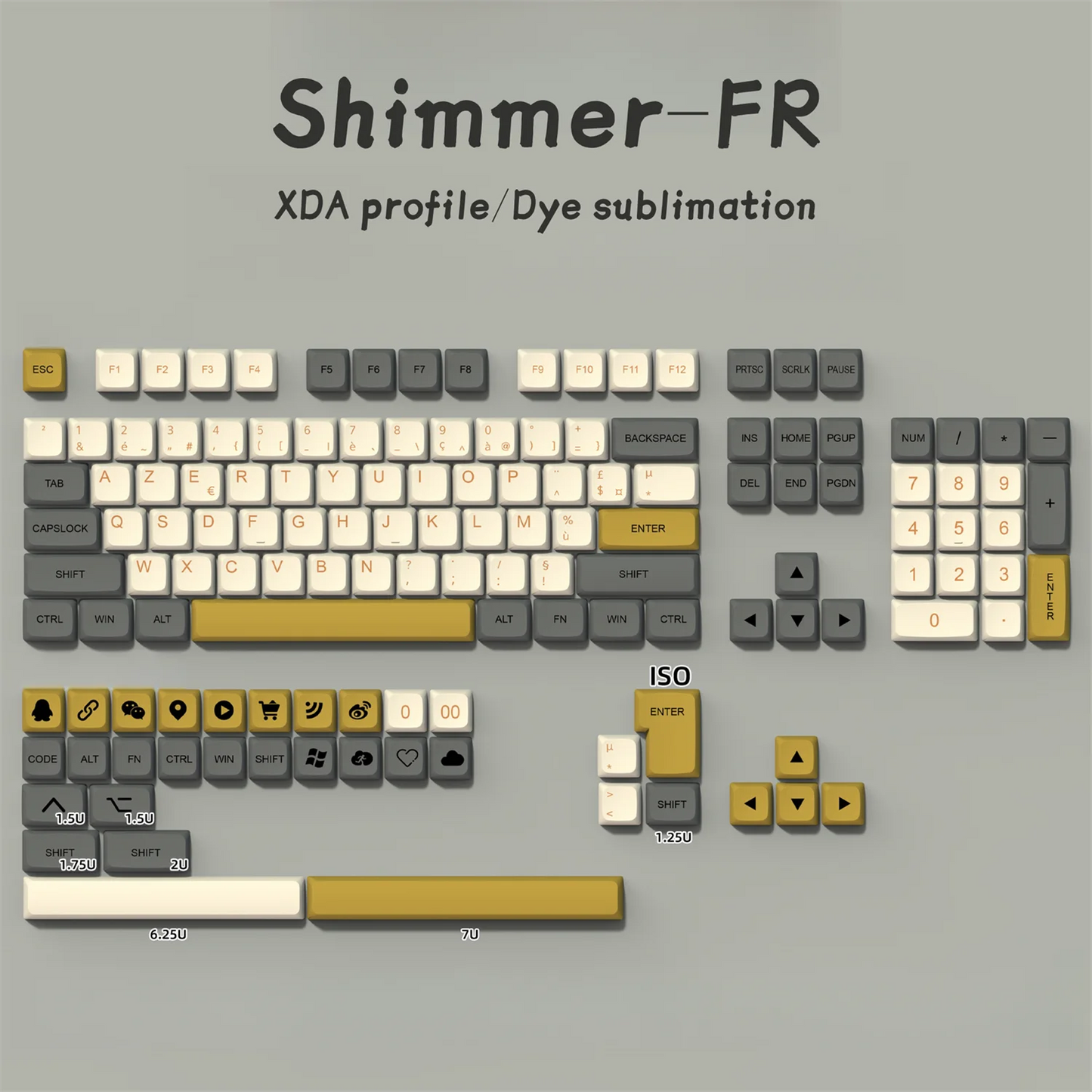Keycaps AZERTY XDA GMK67