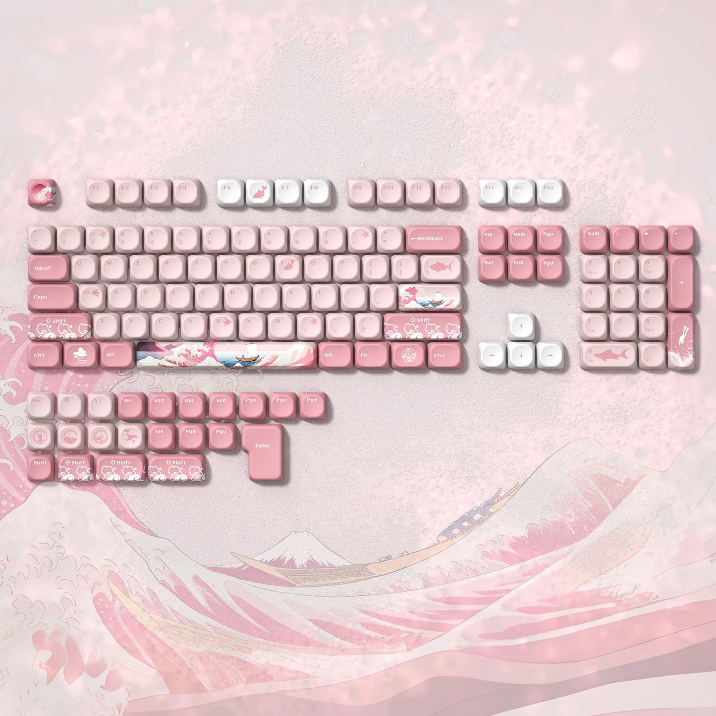 Pink Wave Keycaps