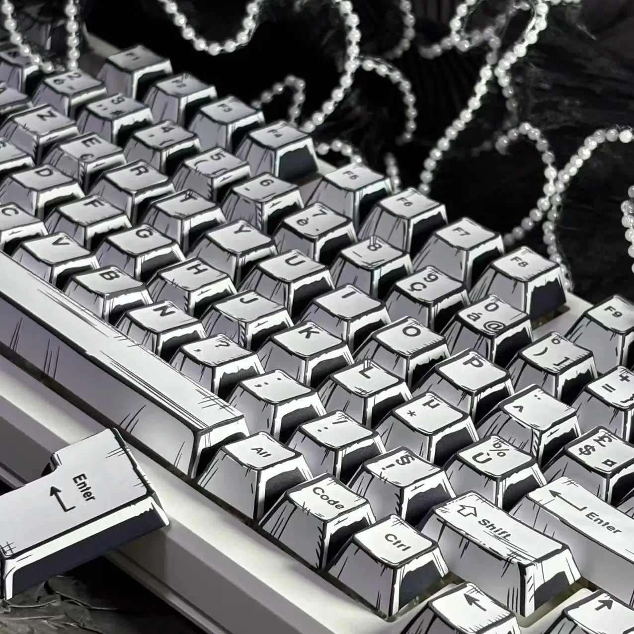 Keycaps AZERTY CHERRY - Vue principale