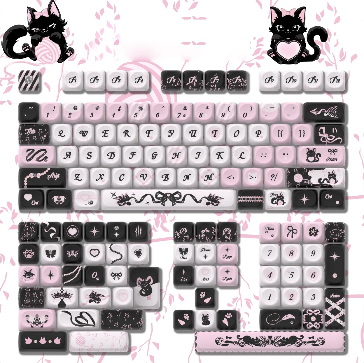 Gothic Cats Keycaps