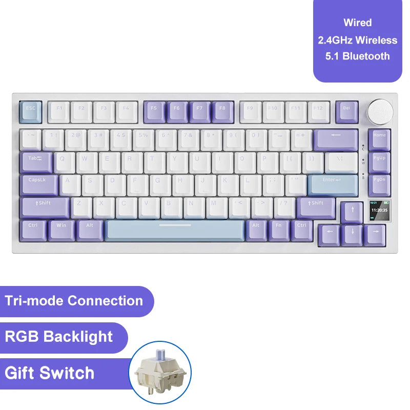 AJAZZ AK820 Pro Blanc Violet