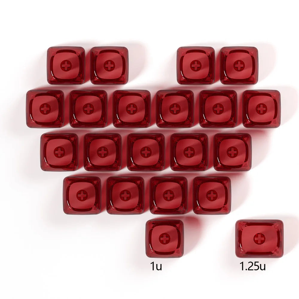 Keycaps Transparents 21 Touches