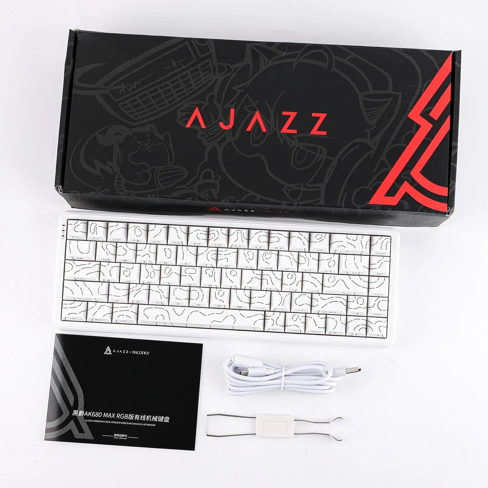 AJAZZ AK680 MAX Blanc ANSI Side-Printed Packaging