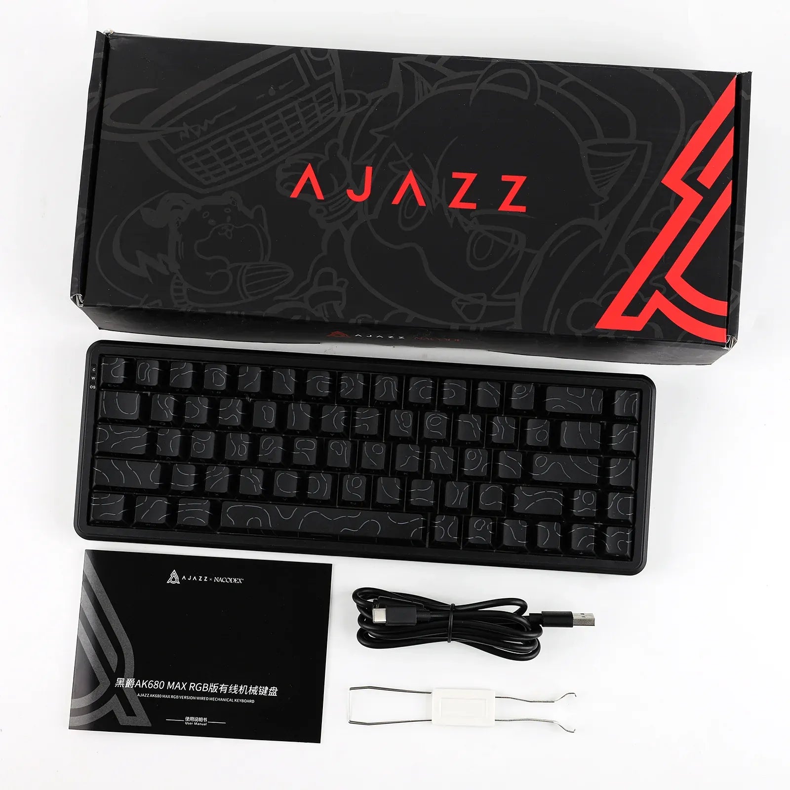 AJAZZ AK680 MAX Noir avec son packaging
