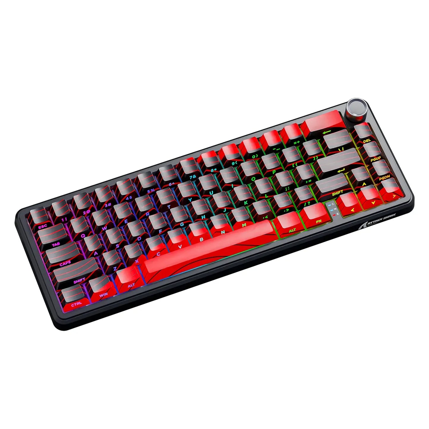 Attack Shark X65 PRO HE Tri-mode Noir/Rouge keycaps RGB
