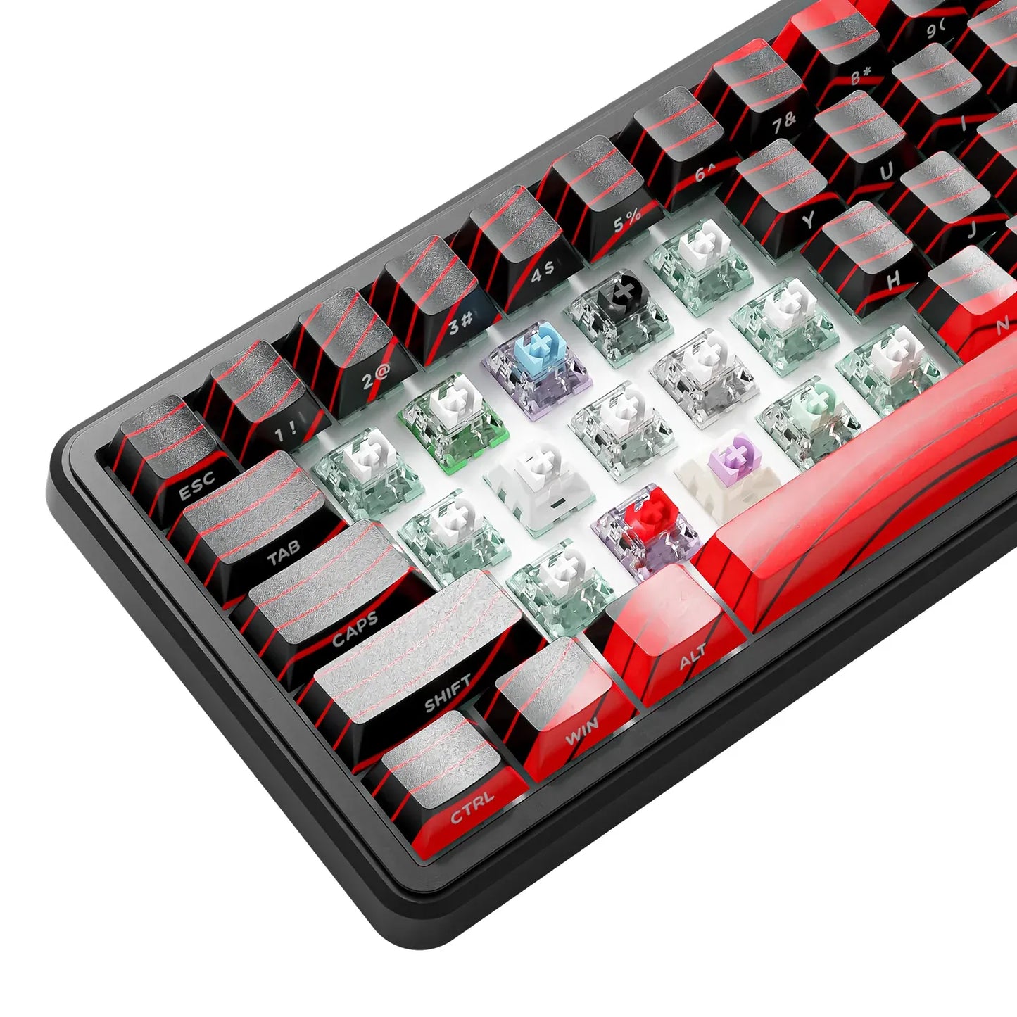 Attack Shark X65 PRO HE Tri-mode Noir/Rouge touches magnétiques