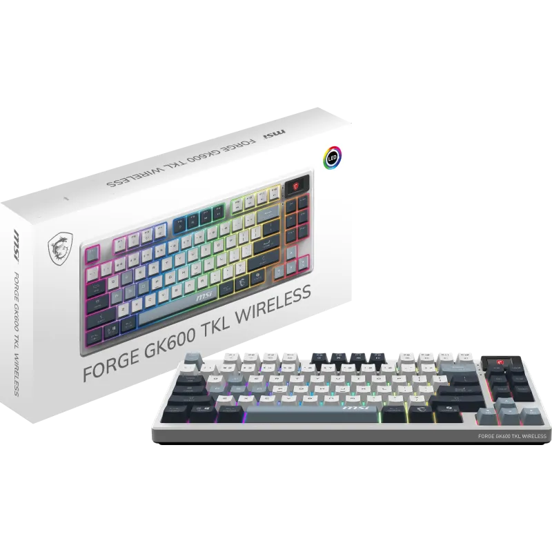 MSI FORGE GK600 TKL W SKY FR avec boite