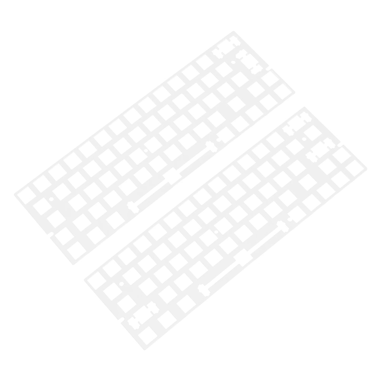 Plate Polycarbonate 60% GH60/GK61/DZ60 - Vue de dessus