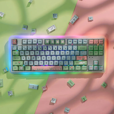 EPOMAKER Alice's Adventure Keycaps Set 147 Keys Cherry Profile PBT Dye Sublimation for Mechanical Keyboard Cherry Gateron Kailh