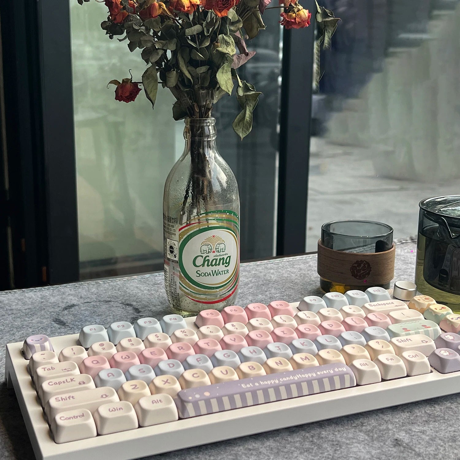 Keycaps AZERTY Candy Colorées - Détail