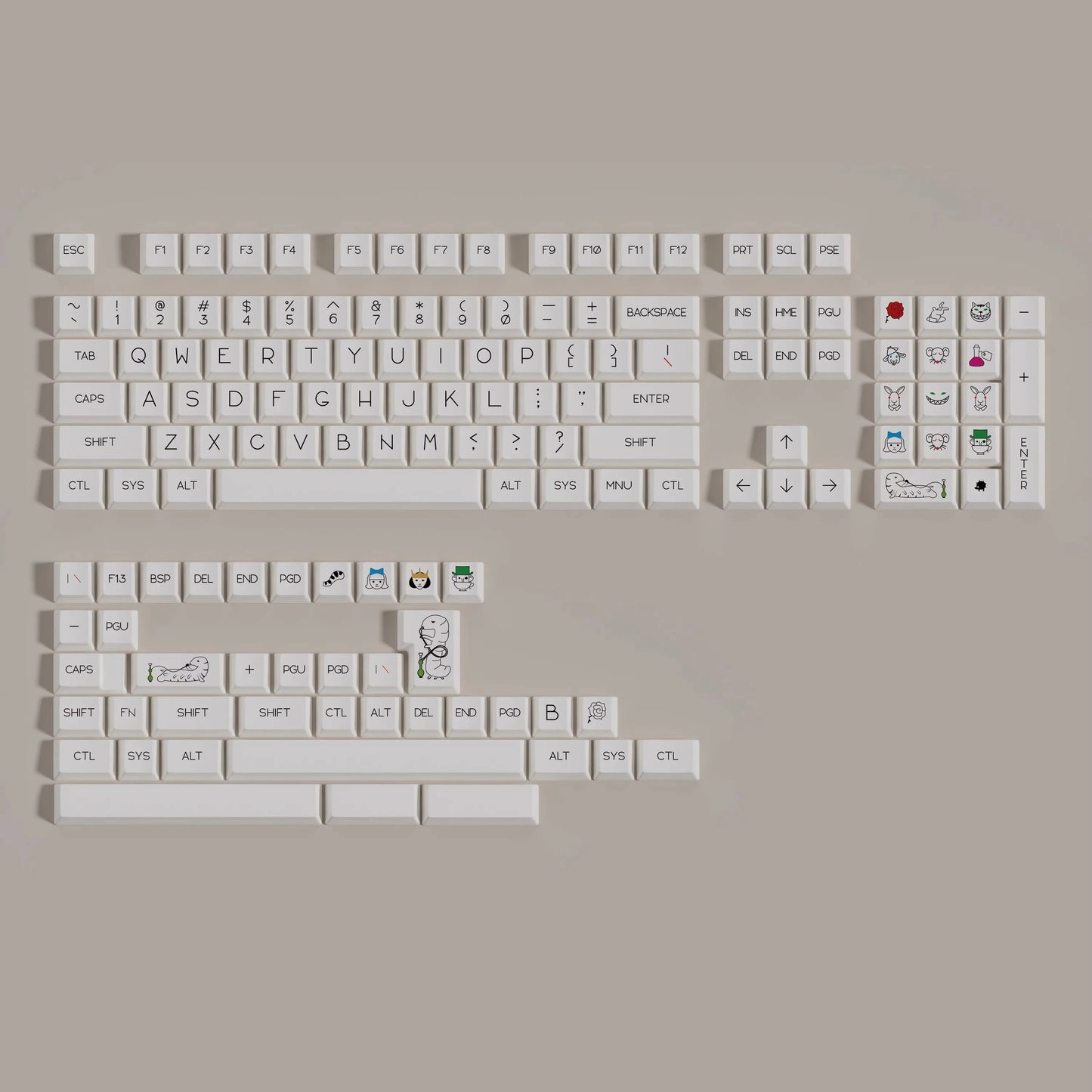 Keycaps AZERTY GMK Cherry Alice