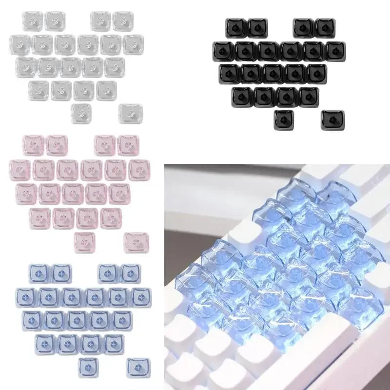 Keycaps Transparents 21 Touches