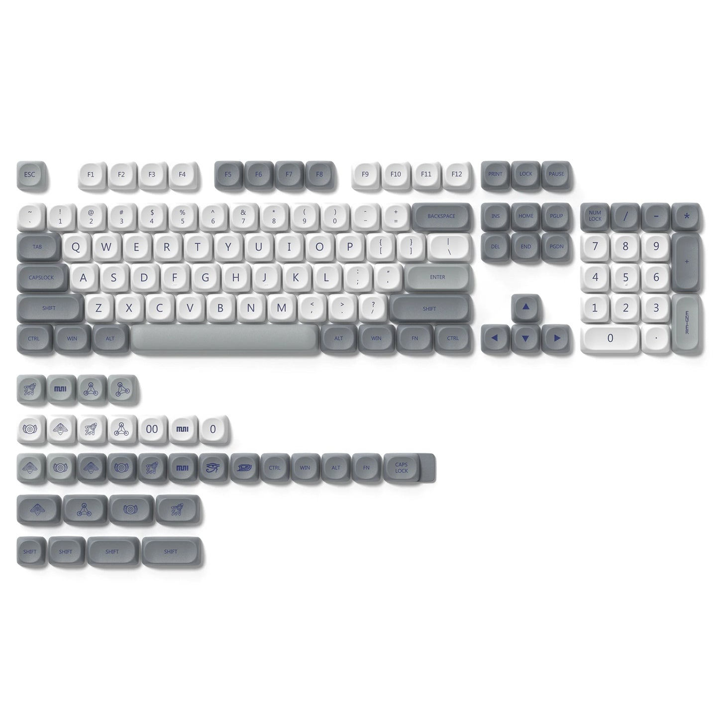 Keycaps QWERTY MOA 30 Styles