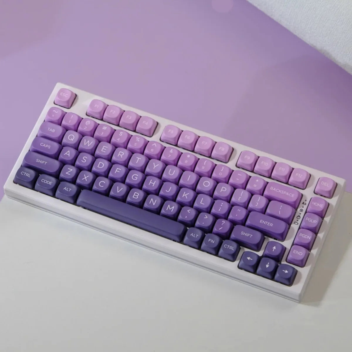 Keycaps Violet MOA - Vue de dos