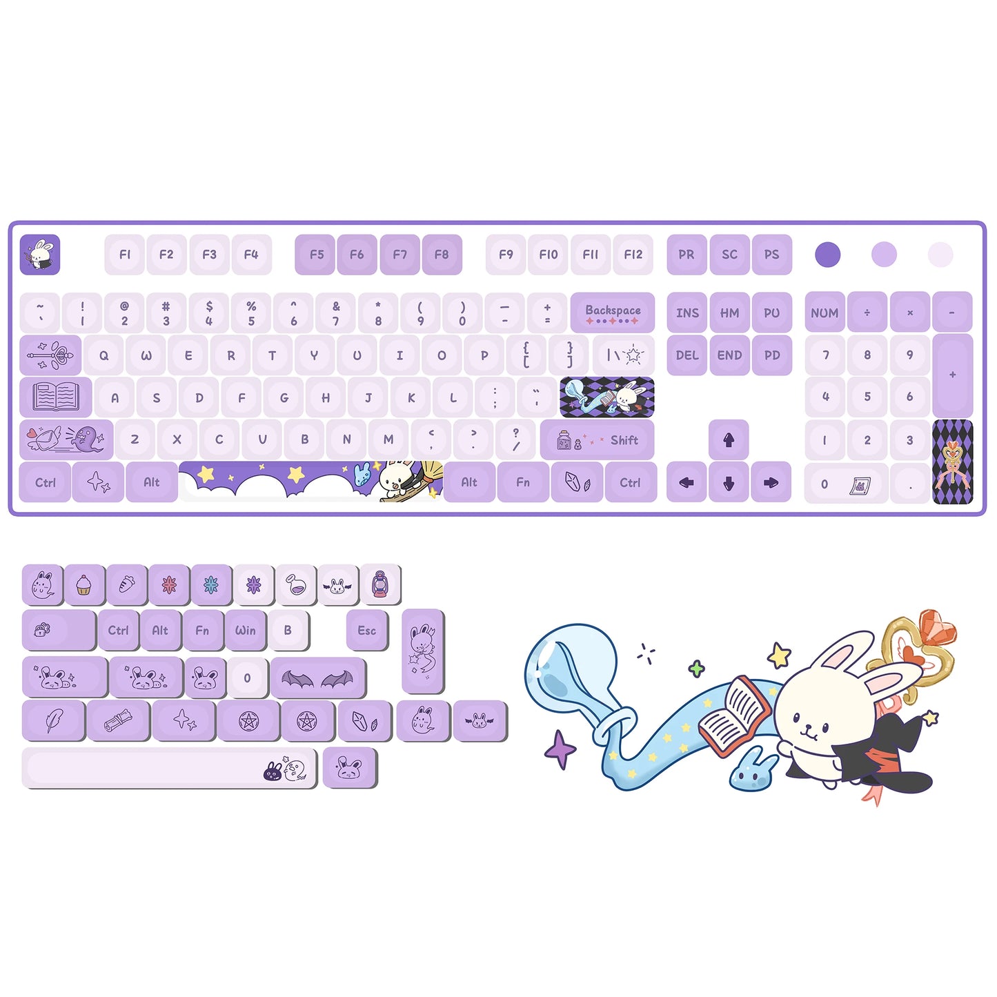 Keycaps Lapin Magicien