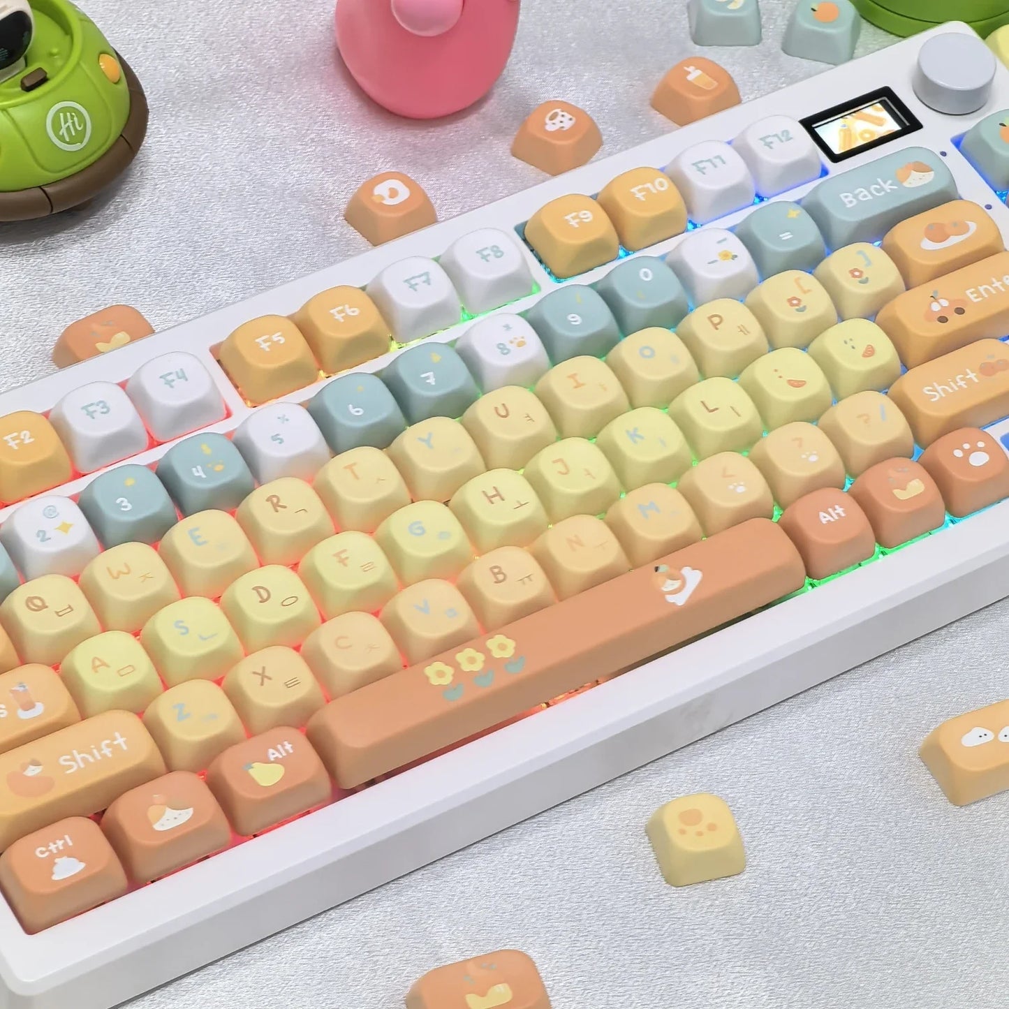 Keycaps AZERTY Candy Colorées - Vue 10
