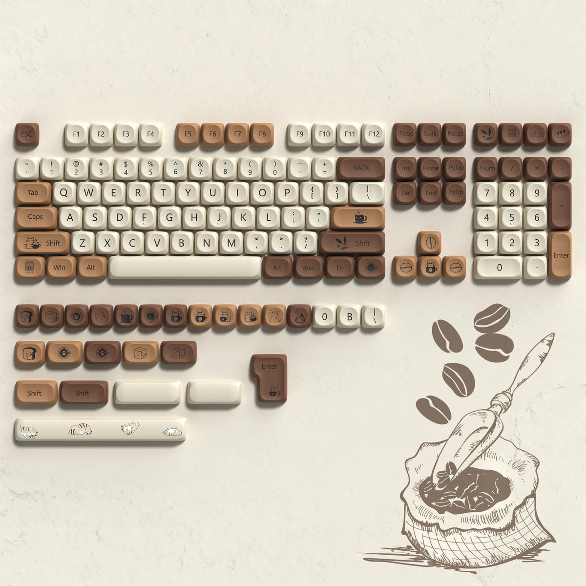 Coffee Brown Keycaps
