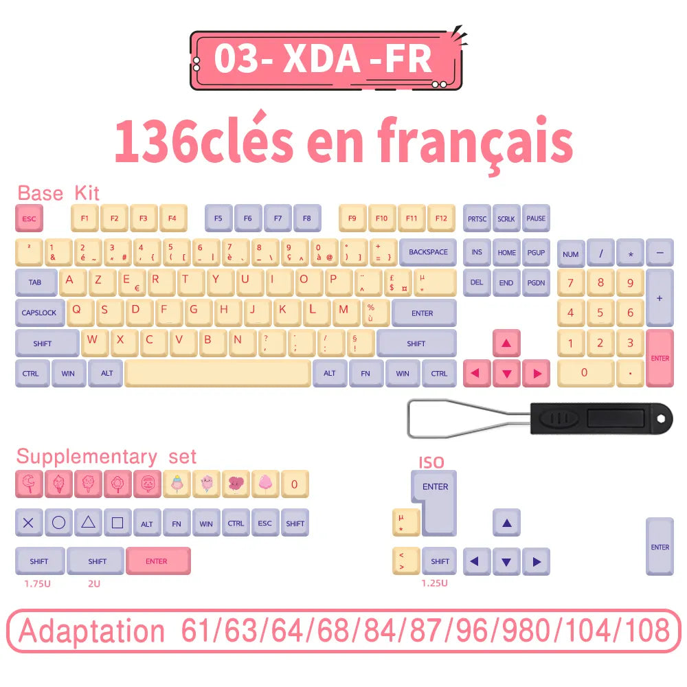 Clavier KEYCAPS XDA Profile ISO - vue principale