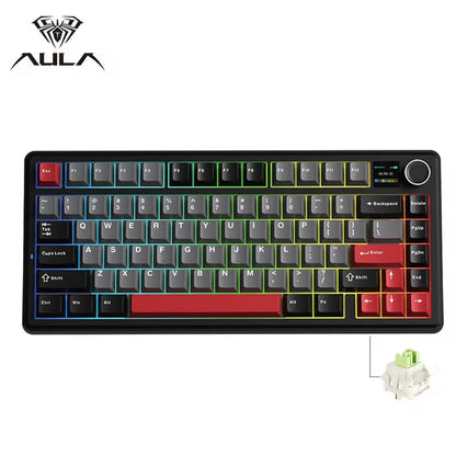 AULA F75 MAX Noir Gris Rouge