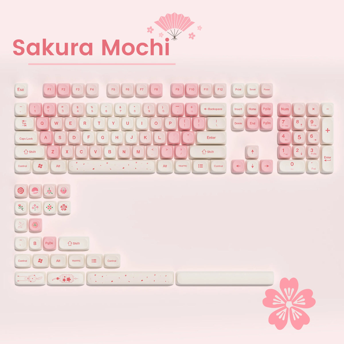 Keycaps QWERTY MOA 30 Styles