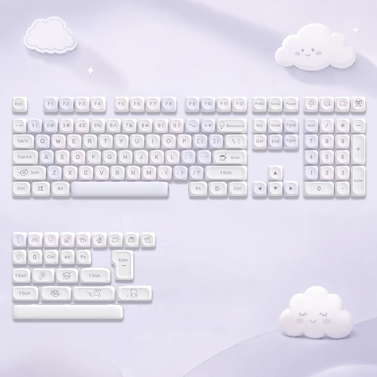 Keycaps QWERTY MOA 30 Styles