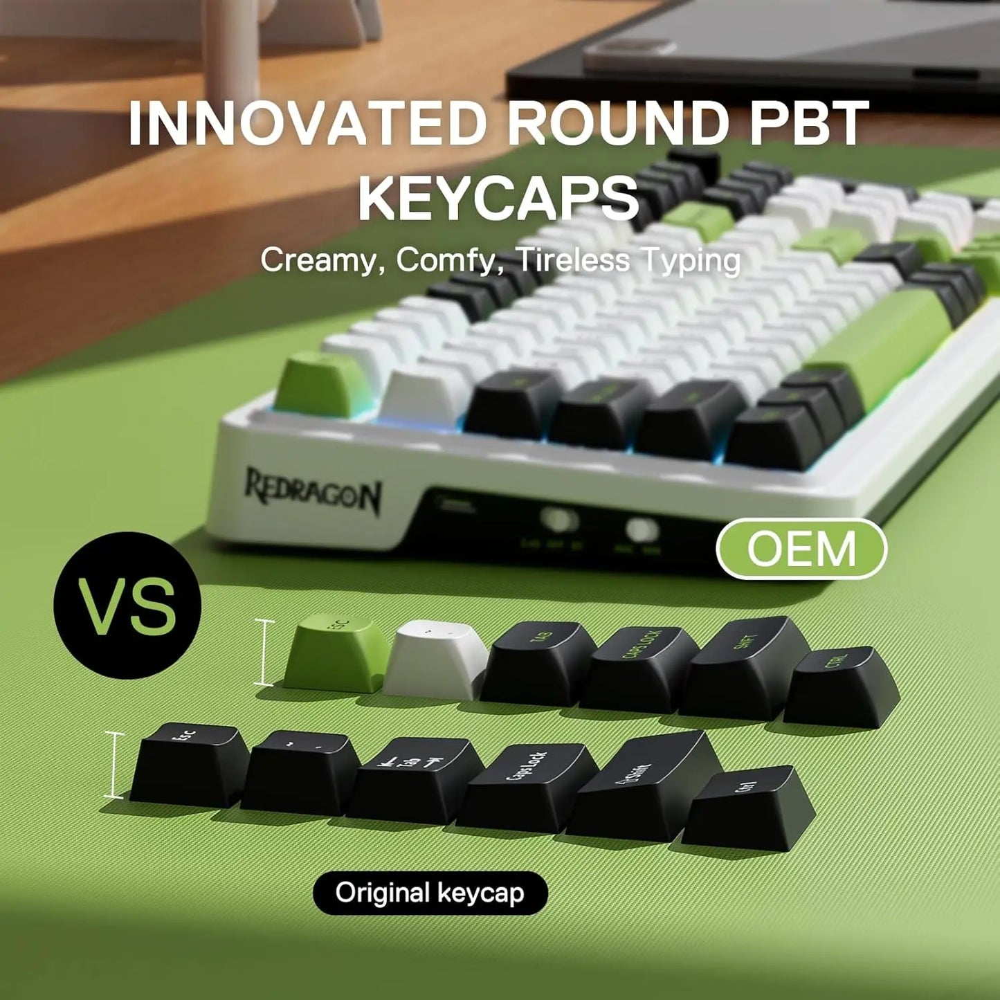 Redragon K686 PRO 98 Keys Wireless Gasket RGB 3-Mo - Vue de dessus