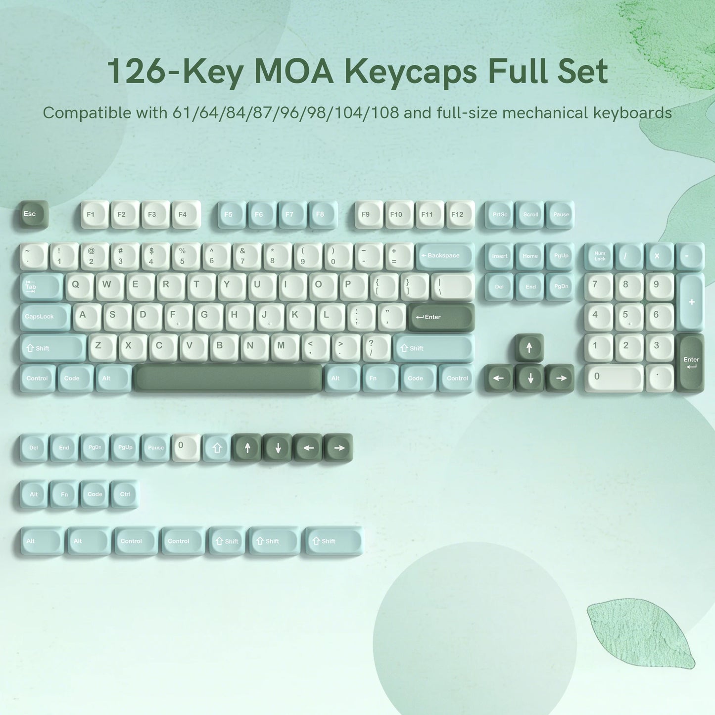 Keycaps QWERTY MOA 30 Styles