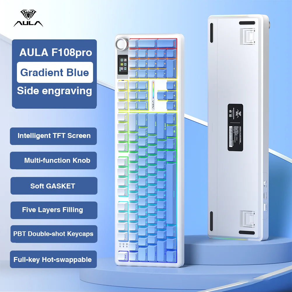 AULA F108 pro Farbverlauf Blau