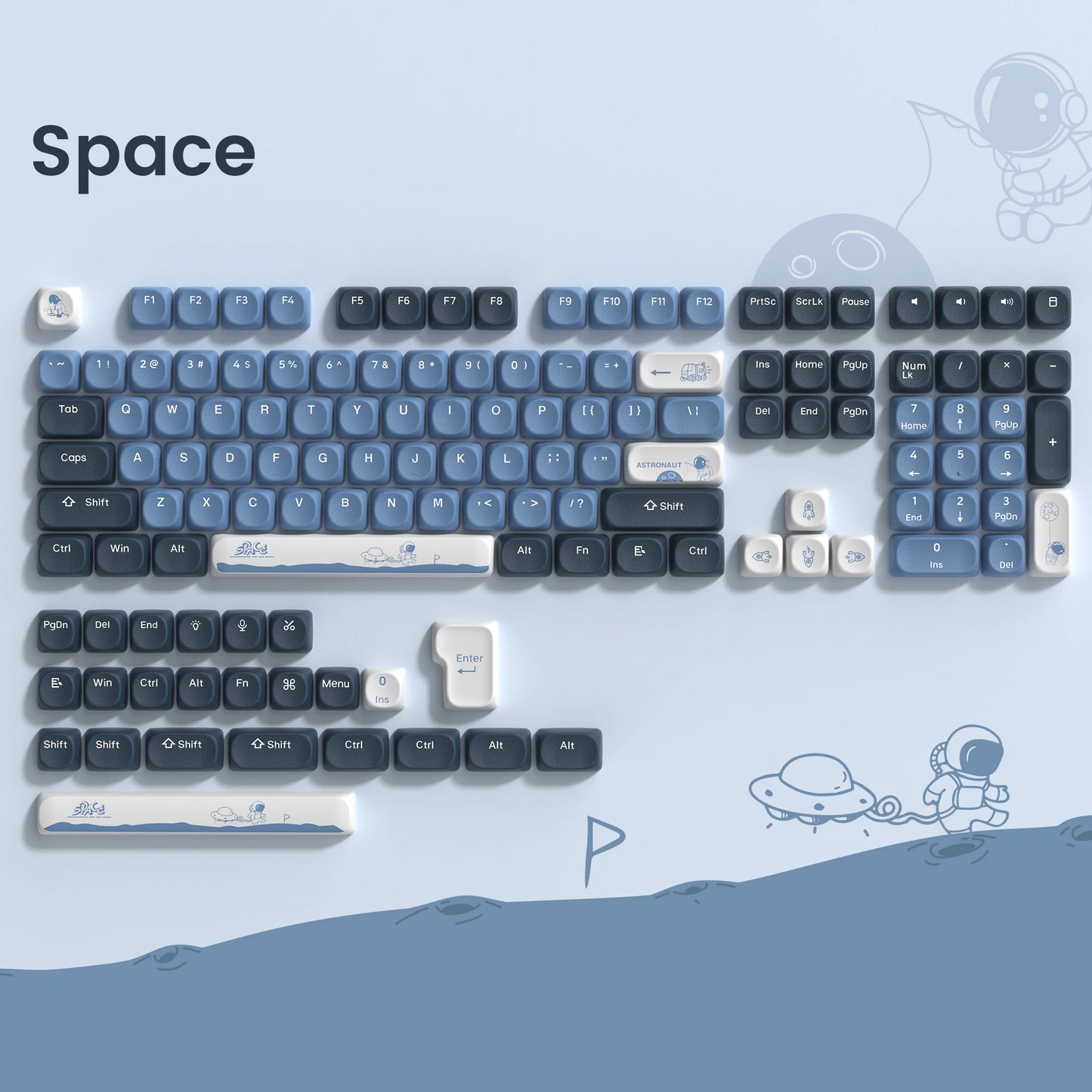 Keycaps QWERTY MOA 30 Styles