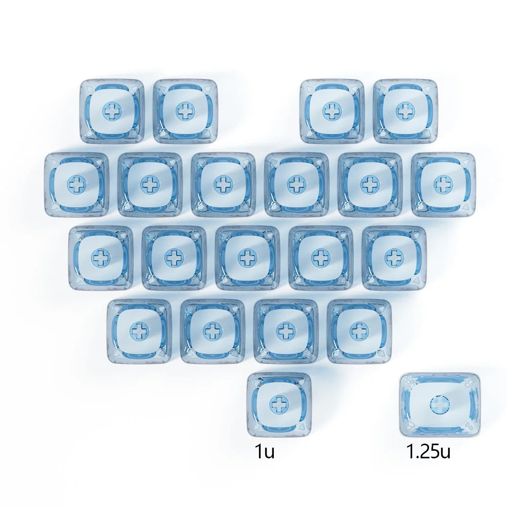 Keycaps Transparents 21 Touches