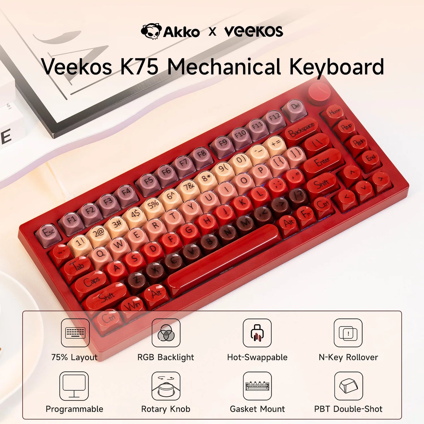 Clavier mécanique AKKO X Veekos K75