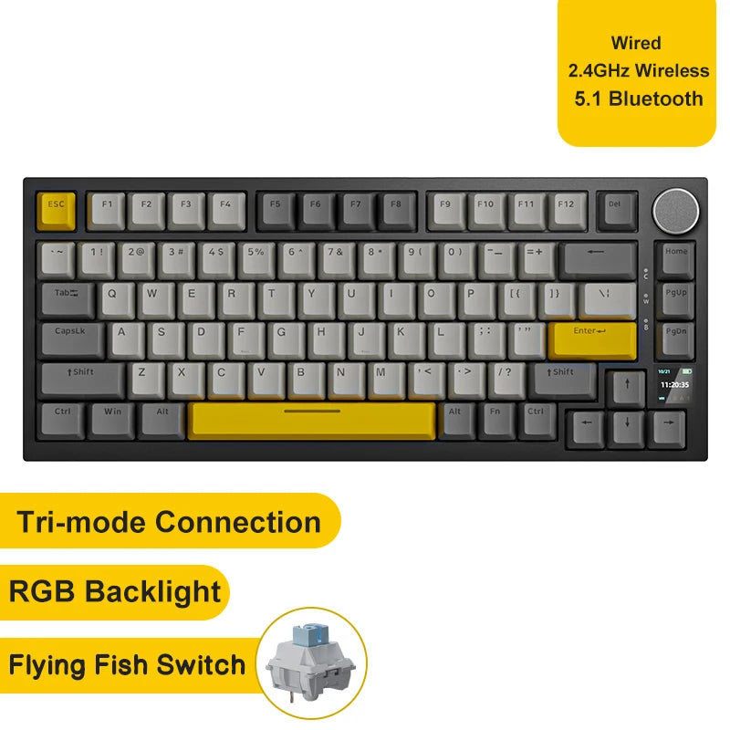AJAZZ AK820 Pro Noir Jaune