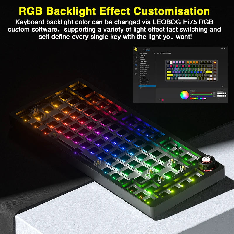 Kit Clavier KEYCAPS Hi75 - angle lateral