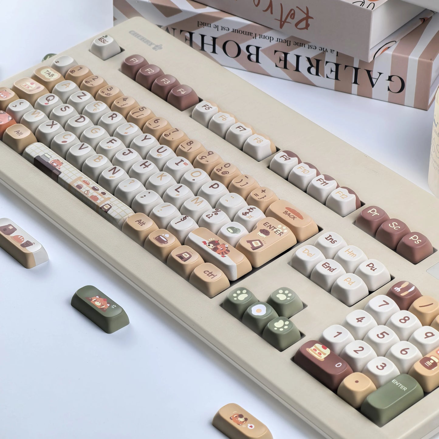 Keycaps AZERTY Red Panda Cafe