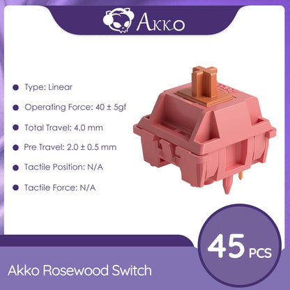 Akko V3 Pro Switches Taktiler/Linearer Schalter für mechanische Tastatur 45er-Pack austauschbarer Outemu Gateron Cherry MX-Tastenschalter