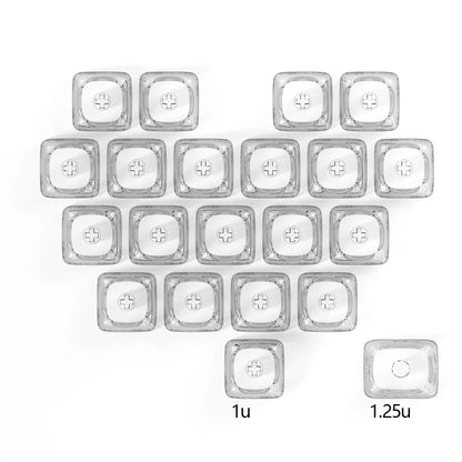 Keycaps Transparents 21 Touches