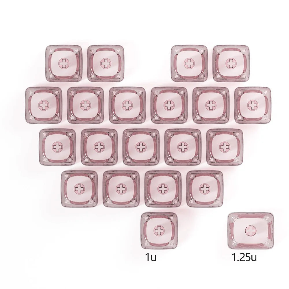 Keycaps Transparents 21 Touches
