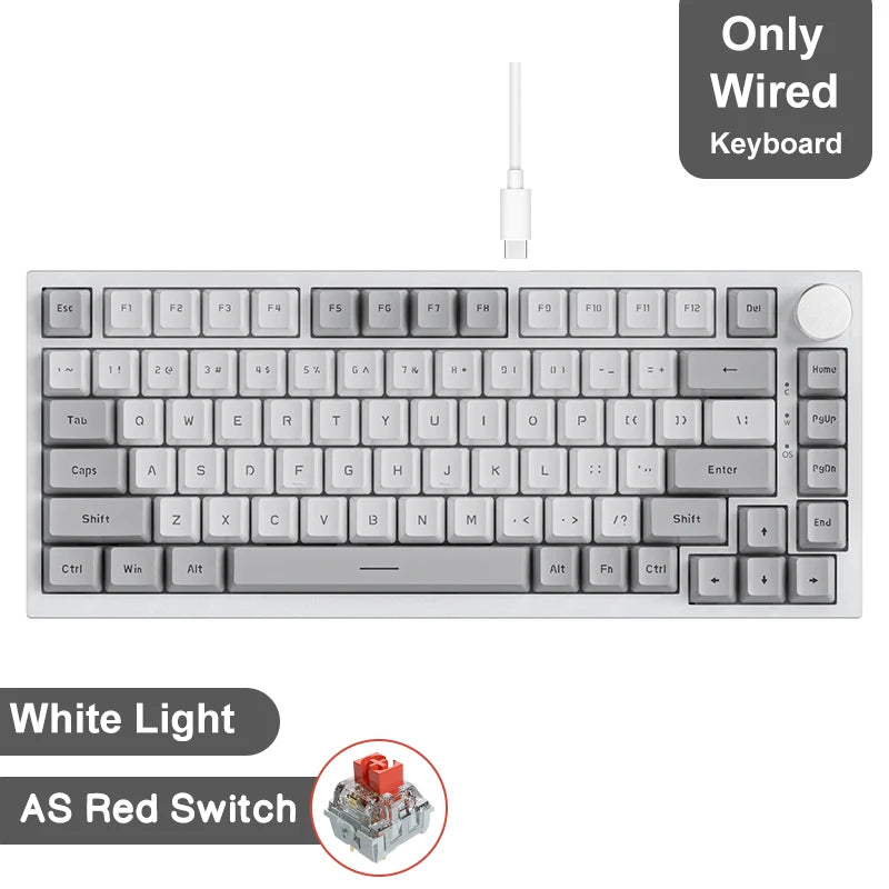 AJAZZ AK820 Blanc Gris Switch Rouge