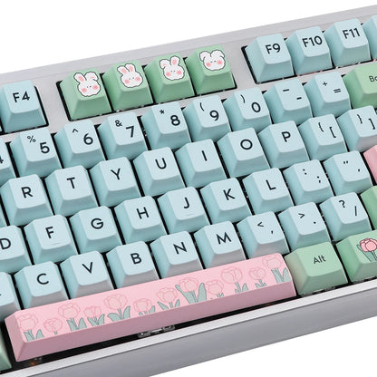 EPOMAKER Alice's Adventure Tastenkappen-Set, 147 Tasten, Cherry-Profil, PBT, Farbsublimation, für mechanische Tastaturen von Cherry, Gateron und Kailh