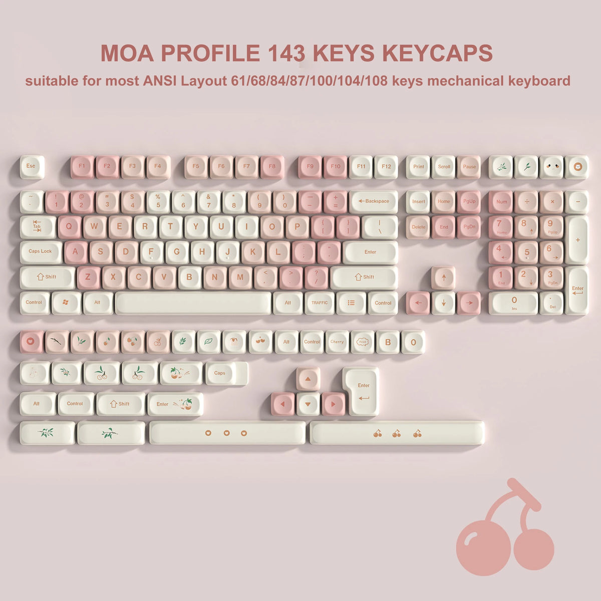 Keycaps QWERTY MOA 30 Styles