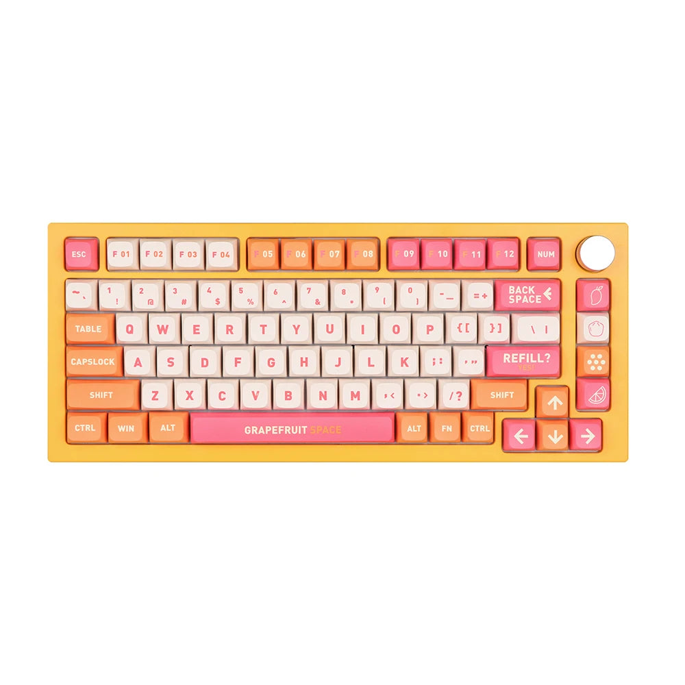 EPOMAKER Mango Dessert 134 Tasten XDA Profil PBT Farbsublimations-Tastenkappenset für mechanische Tastaturen Cherry Gateron Kailh Otemu