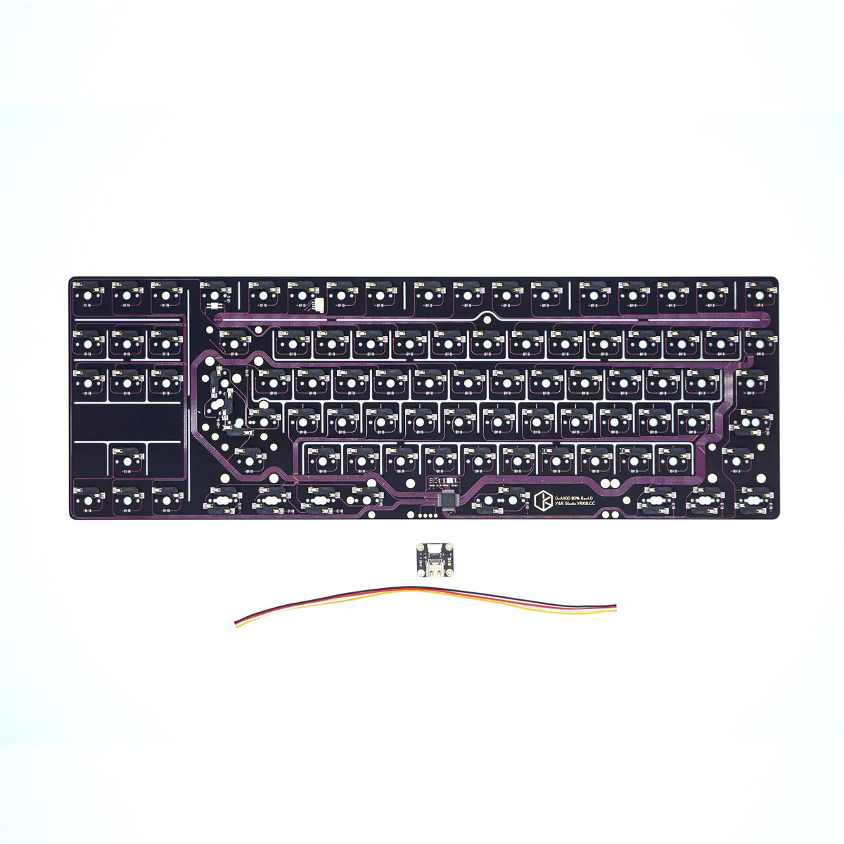 PCB Y&R80 80% Hot Swap RGB - detail