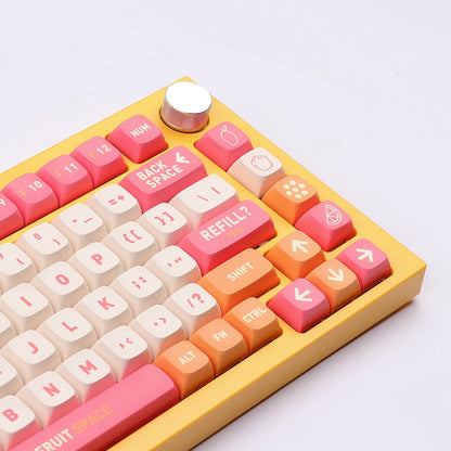 EPOMAKER Mango Dessert 134 Tasten XDA Profil PBT Farbsublimations-Tastenkappenset für mechanische Tastaturen Cherry Gateron Kailh Otemu