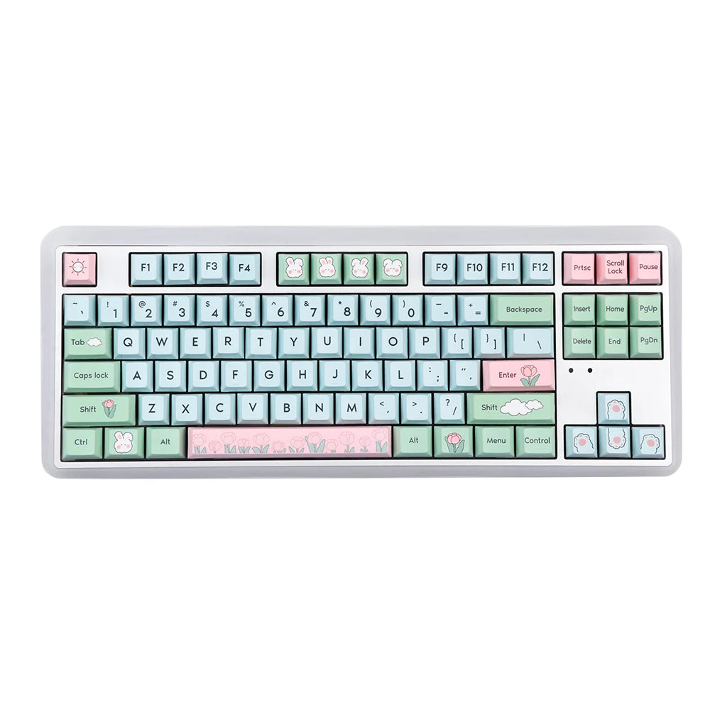 EPOMAKER Alice's Adventure Tastenkappen-Set, 147 Tasten, Cherry-Profil, PBT, Farbsublimation, für mechanische Tastaturen von Cherry, Gateron und Kailh