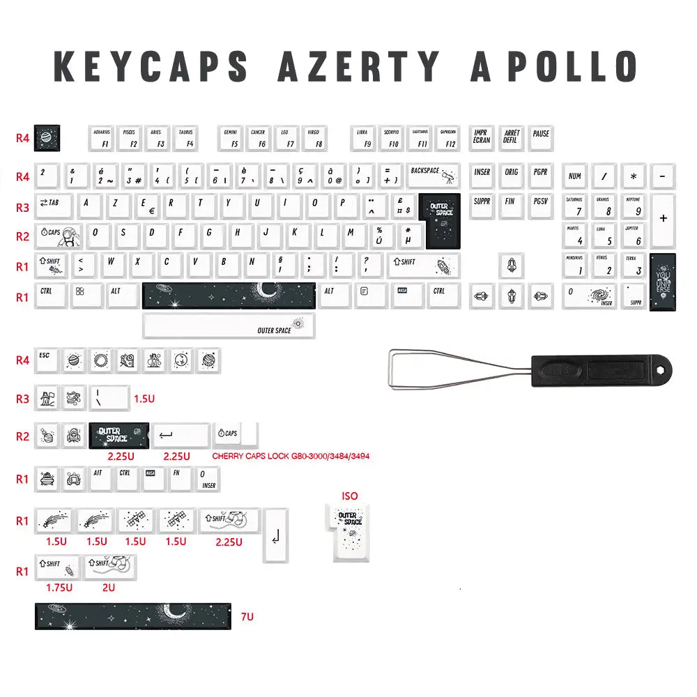 Apollo Keycaps AZERTY