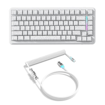 Attack Shark X82 PRO HE Wireless Rapid Trigger Contour blanc cable custom